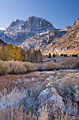 Frosty autumn morning on June Lake Loop in the Eastern Sierra Mountains, California, United States of America, North America