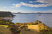 View of Cathedral Cove Marine Reserve (Te Whanganui-A-Hei), Coromandel Peninsula, Waikato, North Island, New Zealand, Pacific