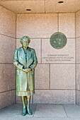 Statue of former first lady Eleanor Roosevelt at the Franklin D. Roosevelt Memorial in Washington, D.C., United States of America, North America