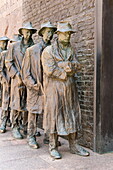 Statue of a Great Depression bread line at the Franklin D. Roosevelt Memorial,  Washington, D.C., United States of America, North America