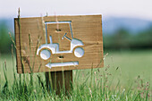 Golf cart sign