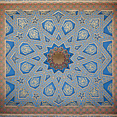 Ornately painted ceiling, Bukhara, Uzbekistan