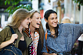 Friends window shopping together