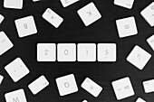 Computer keys arranged to read the calendar year 2015