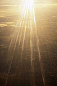 Sunbeams shining down on Melbourne, Australia