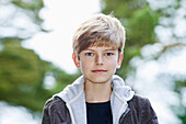 Portrait of a serious adolescent boy