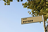 Sign for Europa piazza