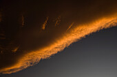 Detail of clouds and sky at dusk