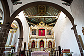 Interior view of the church, Tinajo, Lanzarote, Canary Islands, Spain