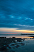 Coastal landscape in the evening light, Falkenstein, Laboe, Kiel fjord, Baltic sea, Friedrichsort, Kiel, Schleswig-Holstein, Germany