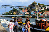 Ribeira quarter and Ponte Luis over Rio Douro, Porto, Portugal