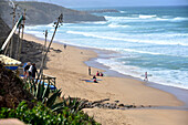 Strand vor der Villa Ana Margarida bei Ericeira, Portugal