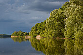 Reflection in Lake Krakower See, Nossentiner Schwinzer Heide Nature Park, Mecklenburg Vorpommern, Germany
