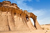 Tin Aregha Sandstone Arch in Akakus mountains, Libya, Sahara, North Africa