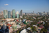 Makati City, the financial and business district in the center oft he capital Metro Manila, Phillipines, Asia