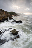 Breaking waves along the coast, Brenton-on-Sea, Indian Ocean, Knysna, Western cape, South Africa