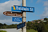 Die steilste Straße der Welt, Baldwin Street, Dunedin, Otago, Südinsel, Neuseeland