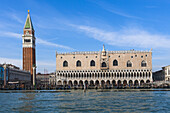 Campanile di San Marco and the Doge´s Palace Palazzo Ducale in Venice, Italy, Europe