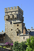 Greece, Chalkidiki, Mount Athos peninsula, listed as World Heritage, Stavronikita monastery.