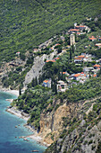 Greece, Chalkidiki, Mount Athos, World Heritage site, Nea Skiti monastic settlement.