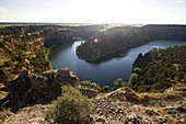 Duraton river. Hoces del Duraton natural park. Segovia. Castilla y Leon. Spain.