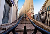 Rue des Moulins, Le Panier district, Marseille, Bouches-de-Rhone, Provence-Alpes-Cote-d'Azur, France, Europe.