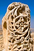 Crusader Kerak Fort, High reliefs, Jordan, Middle East.