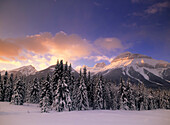 Bow Valley And The Massive Range, Banff National Park, Alberta Canada.