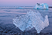 'Icebergs on the shoreline of the Atlantic Ocean; Iceland'