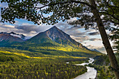 King Mountain, Matanuska River, Matanuska Valley along the Glenn Highway, Southcentral Alaska.