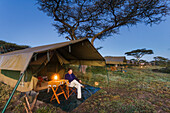 'Luxury mobile tented camp, Serengeti National Park; Tanzania'