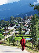 'Gangteng monastery; Phobjika Valley, Bhutan'