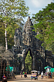'South gate to Angkor Thom, north of Angkor Wat; Siem Reap, Cambodia'