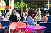 'Sitting on a patio area at Portobello Market, Notting Hill; London, England'