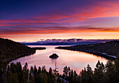 Emerald Bay at Sunrise with clouds, Lake Tahoe