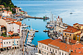 Port of Piran (Luka Piran), Primorska, Slovenian Istria, Slovenia, Europe