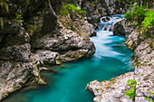Tolminka River, Tolmin Gorges, Triglav National Park (Triglavski Narodni Park), Slovenia, Europe