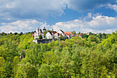 Vellberg castle with old town, Vellberg, Hohenlohe Region, Baden Wurttemberg, Germany, Europe