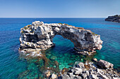 Archway of Es Pontas, Cala Santany, Santanyi, Majorca (Mallorca), Balearic Islands (Islas Baleares), Spain, Mediterranean, Europe