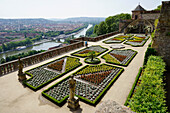 The Princes Garden, Marienberg Fortress, Wurzburg, Bavaria, Germany, Europe