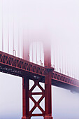 Golden Gate Bridge in the mist, San Francisco, California, United States of America, North America