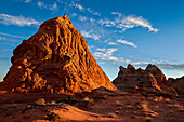 Butte at first light, Coyote Buttes Wilderness, Vermilion Cliffs National Monument, Arizona, United States of America, North America