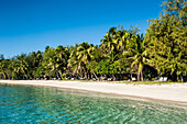 White sand beach, Nanuya Lailai island, the blue lagoon, Yasawas, Fiji, South Pacific, Pacific