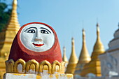 Temple decoration, Nget Pyaw Taw Pagoda, Pindaya, Myanmar (Burma), Asia