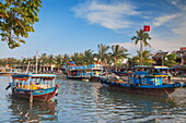Boats on Thu Bon River, Hoi An, UNESCO World Heritage Site, Quang Nam, Vietnam, Indochina, Southeast Asia, Asia