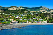 Overlook over Akaroa, Banks Peninsula, Canterbury, South Island, New Zealand, Pacific