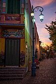 El Caminito at dusk, La Boca, Buenos Aires, Argentina, South America