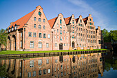Salt storehouses on the river Trave, Lubeck, Schleswig-Holstein, Germany