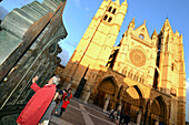 Leon Cathedral, Leon, Castile and Leon, north-Spain, Spain