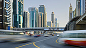 Hochhäuser an der Sheikh Zayed Road, Dubai, Vereinigte Arabische Emirate